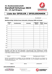 SpielerInnen Liste BMS HBSC 2023, Bregenz