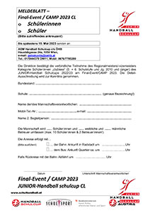 Final Event Camp 2023 Anmeldung und Liste SpielerInnen