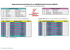 Spielplan RMS 2023 West